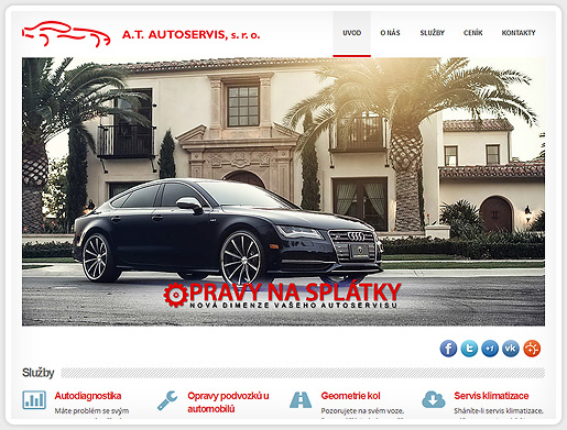 создание сайта для автосервиса в Праге