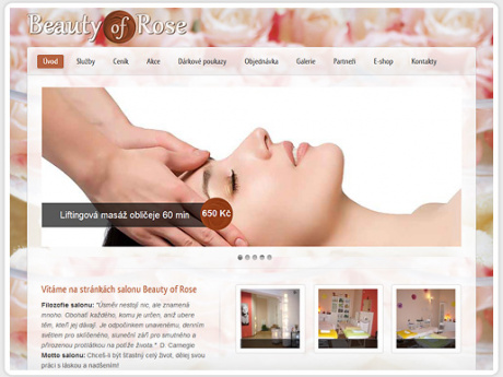 Сайт для косметического салона в Праге